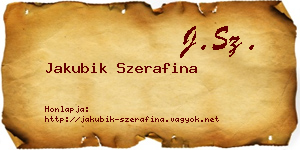 Jakubik Szerafina névjegykártya